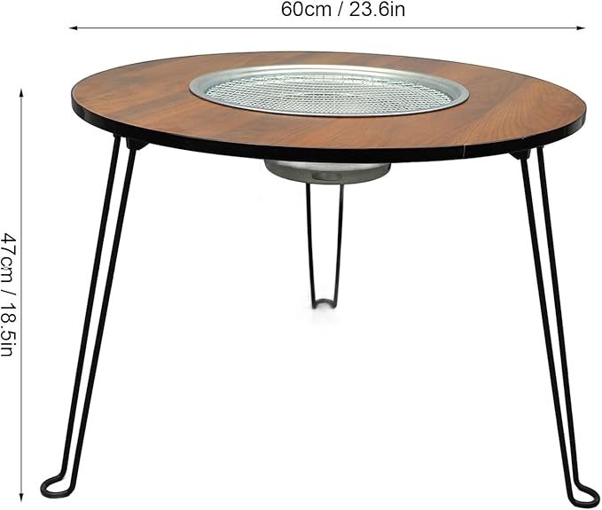 Mesa Moderna Redonda Plegable: Ideal para Té y Parrilladas al Aire Libre